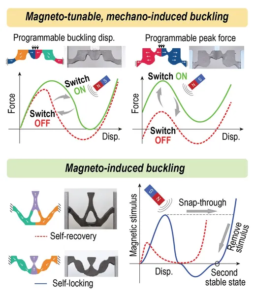 Thumbnail for Tuning buckling behaviors in magnetically active structures.