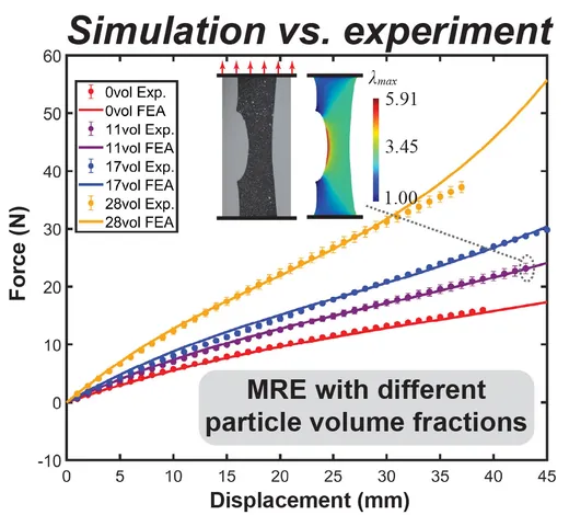 Thumbnail for The nonlinear elastic response of magnetorheological elastomers.